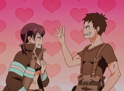 Fire Force Tamaki X Shinra, Tamaki And Shinra, Shinra And Tamaki, Fireforce Pfp, Fire Force Matching Pfp, Tamaki Kotatsu Icons, Shinra X Tamaki, Tamaki Fire Force, Tia Harribel