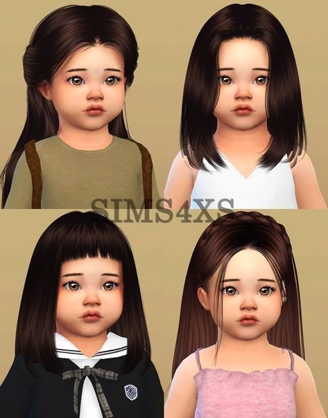 Toddler Hair Sims 4, Toddler Cc Sims 4, Sims Baby, Sims 4 Black Hair, Sims 4 Cc Kids Clothing, Pelo Sims, Intimo Calvin Klein, Sims 4 Children, Sims 4 Gameplay