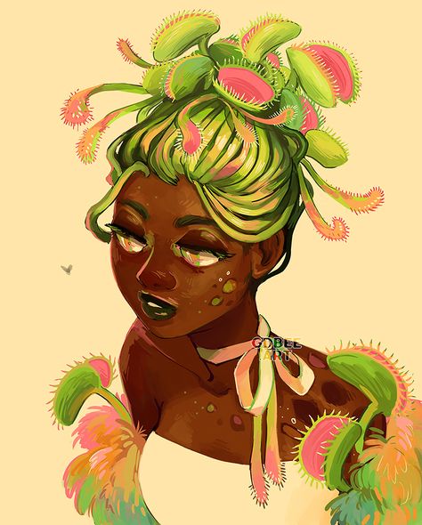 geneva ✧彡 on Twitter: "Venus flytrap 🌺… " Venus Flytrap Character Design, Plant Demon Character Design, Carnivorous Plants Drawing, Carnivorous Plants Tattoo, Venus Flytrap Art, Venus Flytrap Drawing, Plant Demon, Plant Character Design, Plant Sketchbook