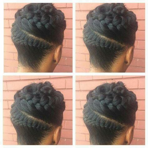 Hair Freeze Styles, Freeze Hairstyles, Flat Twist Ponytail, Short Black Women, Micro Braids Styles, Coiling Natural Hair, Short Hair Updo Tutorial, Afro Ponytail, Flat Twists