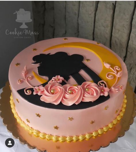 Silhouette Cakes, Bolo Da Hello Kitty, Sailor Moon Cakes, Sailor Moon Party, Sailor Moon Birthday, Sailor Moon Wedding, Anime Cake, Silhouette Cake, Fairy Cake