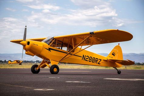 Top Cub Plane Painting, J3 Cub, Vintage Airplane Prints, Lambretta Vintage, South African Airlines, Piper Cub, Piper Aircraft, Airplane Painting, Bush Pilot