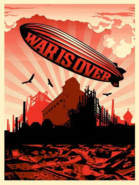 War is Over / Shepard Fairey via obeygiant.com Shepard Fairey Art, Shepard Fairey Obey, Obey Art, Propaganda Art, Shepard Fairey, Street Art Graffiti, Street Artists, Landscape Prints, Art Plastique