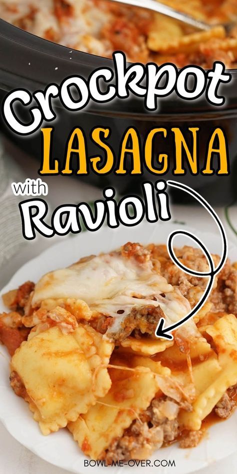 Italian Food Crockpot Recipes, Quick And Easy Dinner Recipes For Family Crock Pots, Slow Cooker Ravioli Lasagna Crockpot, Crockpot Frozen Ravioli Lasagna, Crockpot Ravioli Soup Recipes, Quick Crockpot Pasta Recipes, Crockpot Italian Food, Quick And Easy Dinner Crockpot Recipes, Lazy Supper Ideas Simple