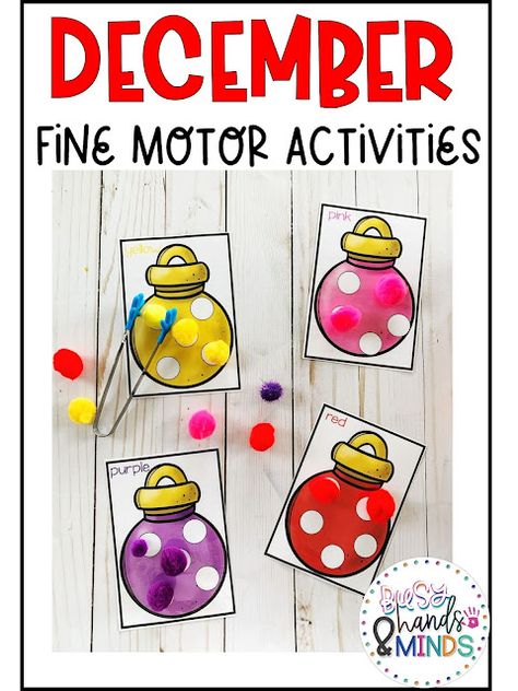 December (Christmas) Fine Motor Task Boxes for Preschool | Busy Hands and Minds December Fine Motor Activities Preschool, Christmas Busy Bags, Christmas Fine Motor For Toddlers, Christmas Sensory Table Preschool, December Centers Preschool, Fun Christmas Activities For Preschool, Christmas Fine Motor Activities For Toddlers, Christmas Sensory Bin Kindergarten, Fine Motor Christmas Activities For Kids