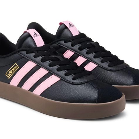 Brand New In The Box. Super Cute Black And Pink! Pink And Black Sneakers, Adidas Yeezy Women, Adidas Originals Falcon, Adidas Rivalry Low, Rose Gold Adidas, Black Athletic Shoes, Lacing Shoes For Running, Adidas Swift Run, Volleyball Shoes