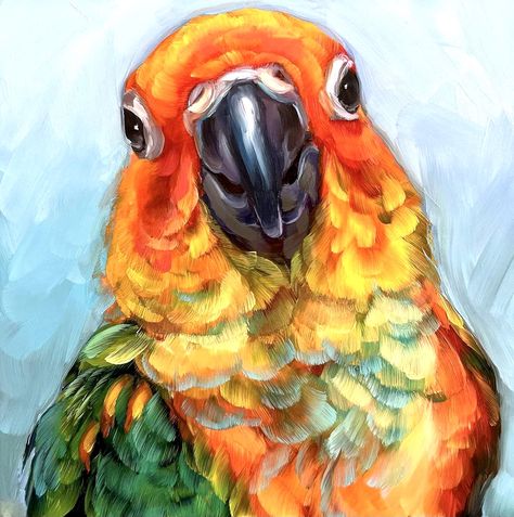 Holly Storlie, Canvas Art Painting Acrylic, Parrot Painting, Bird Artwork, Arte Animal, Art Inspiration Painting, Art Painting Acrylic, Painting Art Projects, Wall Art Gift