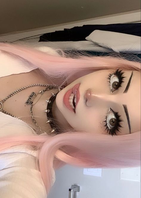 Pink Hair, Makeup, Hair, Pink, Black, Make Up