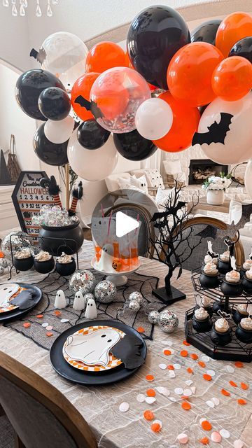 bren | home, holidays & lifestyle | Dallas tx on Instagram: "🎃🕸️ Halloween party vibes, anyone? 🕸️🎃

@michaelsstores was my go-to for creating this spook-tacular Halloween party setup! From the eerie decor to the enchanting details, everything is a @michaelsstores treasure.

Comment “SHOP” below to receive a DM with the link to shop!  https://liketk.it/4PTA6

Follow @michaelsstores and don’t forget to share how you #makeitwithmichaels #michaels #michaelsstores

#halloweenparty #halloweendecor #halloweentablescape #halloweeninspo #halloweencrafts #spookyseason #halloweenfun #michaelsmakers #diyhalloween #halloweenideas 

Halloween party, Halloween decor, Halloween tablescape, spooky season, DIY Halloween, Halloween inspiration, party setup, Halloween crafts, kids Halloween inspo, hallow Spooky Halloween Tablescape, Halloween Party Table Setup, Eerie Decor, Halloween Buffet Table, Halloween Buffet, Halloween Party Table, Halloween Tablescape, Holiday Decor Halloween, Party Setup