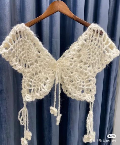 Butterfly Top Pattern, Crochet Bolero Pattern, Crochet Store, Crochet Butterfly Pattern, شال كروشيه, Crochet Bra, Crochet Sweater Pattern Free, Mode Crochet, Crochet Easy