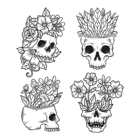 Tiny Skull Tattoos, Small Skull Tattoo, Skull Hand Tattoo, Skull Stencil, Tattoo Skull, Bone Tattoos, Skeleton Tattoos, 4 Tattoo, Spooky Tattoos