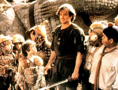 PG ~ Adventure, Comedy, Family, Fantasy = Hook - 1991 Hook Robin Williams, Hook 1991, Hook Movie, Robin Williams Movies, Books Vs Movies, Mary Martin, Life In Pictures, Movie Facts, Steven Spielberg