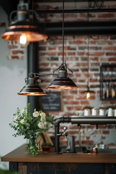 Best Industrial Lighting Fixtures for Every Room Ambient Lighting Kitchen, Rustic Industrial Coffee Shop, Industrial Rustic Pendant Lights, Brewery Chandelier, Kitchen Pendant Lights Over Island Farmhouse Vintage Industrial, Hanging Lights I. Industrial Space, Industrial Light, Industrial Ceiling Lights, Industrial Style Lighting