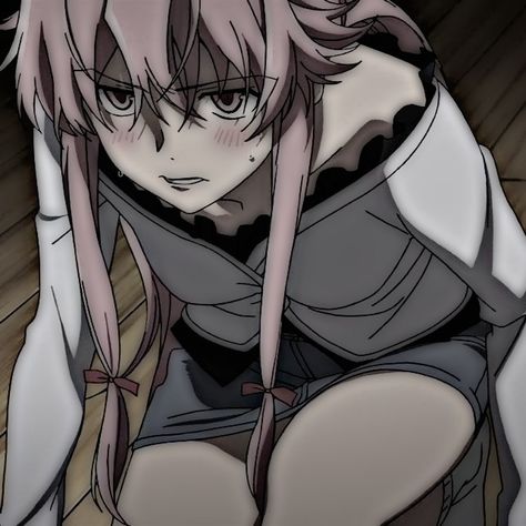 Yuno Gasai Hairstyle, Yuno Gasai Icon Aesthetic, Future Diary Yuno Pfp, Yuno Gasai Aesthetic, Yuno Gasai Fanart, Yuno Pfp, Yuno Gasai Pfp, Yuno Gasai Icon, Future Diary Yuno