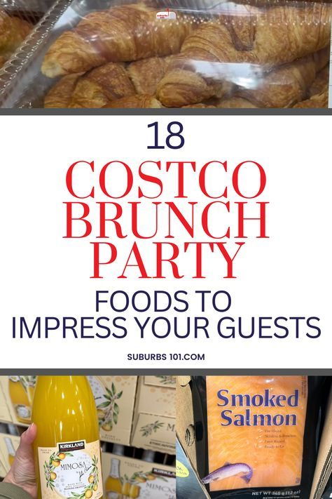 Are you planning a brunch party? Looking for brunch party foods that is affordable yet will impress your guests? Head to Costco to buy affordable breakfast party foods for your brunch buffet table that will feed a crowd. From smoked salmon to mimosas to croissants- these brunch party foods are sure to be crowd pleasers.