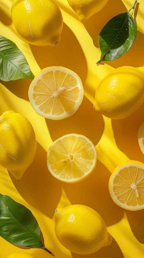 Lemon Pattern Wallpaper, Lemon Wallpaper Iphone, Lemon Wallpaper Aesthetic, Lemons Background, Yellow Aesthetic Wallpaper Iphone, Citrus Background, Yellow Wallpaper Iphone, Yellow Photoshoot, Lemonade Wallpaper