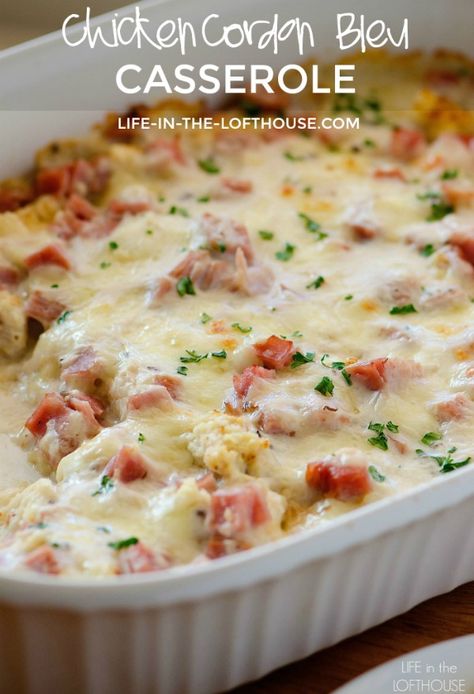 Easy Chicken Cordon Bleu Casserole, Chicken Cordon Bleu Casserole Recipe, Easy Chicken Cordon Bleu, Cordon Bleu Casserole, Cordon Blue, Chicken Cordon Bleu Casserole, Chicken Tikka Masala Recipes, Chicken Casseroles, Chicken Cordon