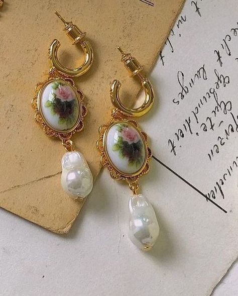 En Route Jewelry on Instagram: “The small joy of cherishing a pair of earrings 🥰🥰🥰” Tea Party Jewelry, Elizabeth Bennett, Emma Woodhouse, En Route Jewelry, Pottery Jewelry, Jane Austen Books, Jewelry Lookbook, Brand Me, Personal Brand