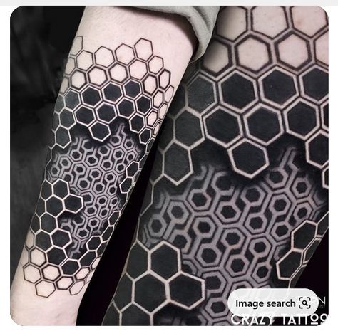 Tato Geisha, Geometric Tattoo Sleeve Designs, Hexagon Tattoo, Geometric Tattoo Pattern, Geometric Sleeve Tattoo, Forearm Band Tattoos, Muster Tattoos, Geometry Tattoo, Geometric Tattoo Design