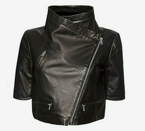 Material : Lambskin Leather Color : BLACK Closure : Zipper Handmade : Yes Style : Biker Size : XXS/XS/S/M/L/XL/2XL/3XL/4XL/5XL (All Sizes available) Season : Winter, Spring, Fall , All season. Dear Customer, Please answer the below questions in order to serve you better : Shoulder= Chest= Arms = Waist = Sleeves= Tummy = Length of jacket = HIP = Actual height = Fitting = slim and regular Short Sleeve Leather Jacket, Crop Leather Jacket, Fitted Biker Jacket, Black Cropped Jacket, Blazers Black, Yigal Azrouel, Coats Black, Jackets Black, Short Sleeve Jacket