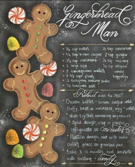 Memorial Day Desserts, Christmas Chalkboard Art, Christmas Art Print, Bread Man, Gingerbread Man Christmas, Gingerbread Crafts, Gingerbread Christmas Decor, Christmas Chalkboard, Chalkboard Designs