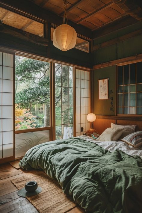 15 Japandi Bedroom Interior Designs To Celebrate Minimalism! - My Decor Inspo Japandi Bedroom Interior, Japandi Bedroom Interior Design, Japanese Bedrooms, Interior Design Japandi, Asian Inspired Bedroom, Japanese Inspired Bedroom, Japandi Bedroom Design, Japanese Style Interior, Japandi Bedroom