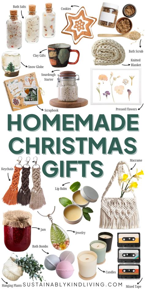 Check out our top 25 DIY Christmas gift ideas for an eco-friendly holiday! From homemade skincare to unique decor and creative crafts, these thoughtful gifts are perfect for spreading holiday cheer while keeping the planet in mind. Christmas Nature Gifts, Diy Gifts When You Are Broke, Useful Diy Christmas Gifts, Nontoxic Christmas Gifts, Awesome Diy Gifts, Budget Diy Christmas Gifts, Diy Christmas Gifts On A Budget, Homemade Useful Gifts, Diy Gifts For Nature Lovers