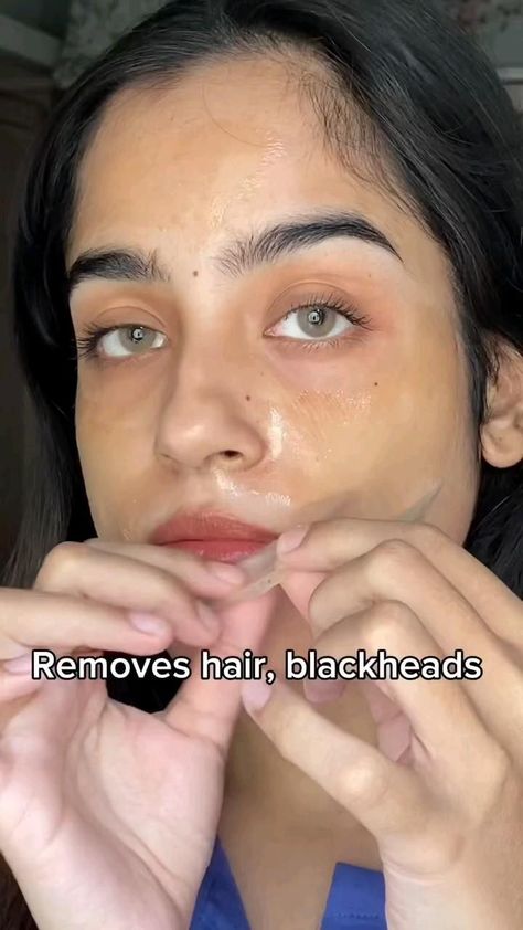 face makeup tutorial Face Mask For Hair Removal, Face Hair Removal Mask, Face Glow Up Tips At Home, White Head Removal Diy, Skin Care Routine Tutorial, How To Remove Oily Skin, Diy Face Mask To Unclog Pores, Mask For Hands, Peel Off Mask For Facial Hair Removal