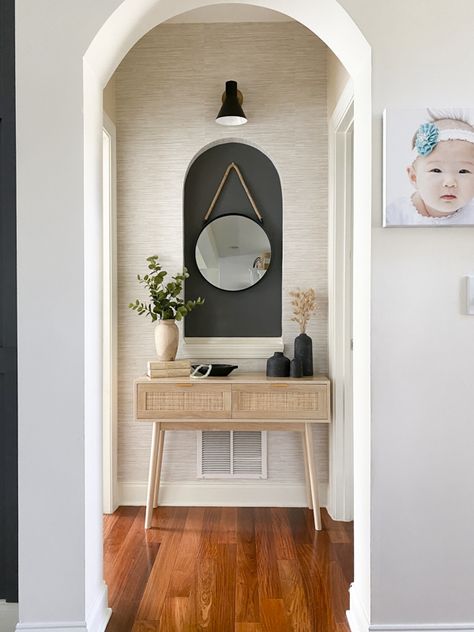 Tips for Styling an Alcove - Love Your Abode Wall Alcove Decor, Wall Alcove Ideas, Alcove Decor, Wall Niche Ideas, Wall Alcove, Bamboo Shelf, Wall Niche, Design Rules, Main Bathroom