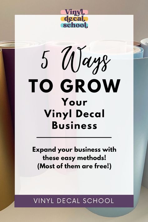 If you’re at a point where you’re making sales, but you could be doing more, then I have 5 ideas for you to help grow your vinyl decal business! Starting Etsy Shop, Decal Business, Vinyl Business, Signs Business, Craft Office, How To Use Cricut, Cricut Business, Appreciation Gift Ideas, Acrylic Signs