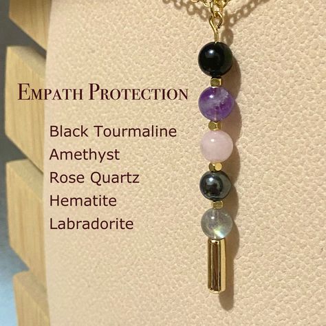 Empath Protection, Dream Amethyst, Raw Rose Quartz, Crystals Healing Properties, Spiritual Crystals, Healing Crystal Jewelry, Crystal Healing Stones, Crystal Necklaces, Protection Necklace