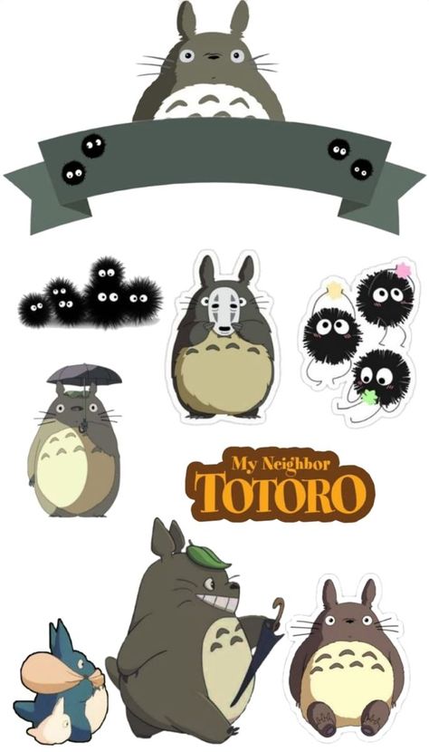 Totoro Printable, Totoro Diy, Studio Ghibli Party, Studio Ghibli Crafts, Totoro Party, Graffiti Text, Anime Crafts, Ghibli Movies, My Neighbor Totoro