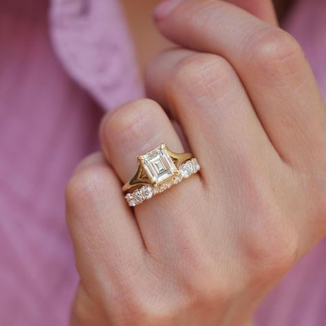 Wedding Band Pairing, Split Shank Engagement Ring, Simple Engagement, Split Shank Engagement Rings, Solitaire Diamond Ring, The Perfect Engagement Ring, Split Shank Ring, Simple Engagement Rings, Ring Wedding Band