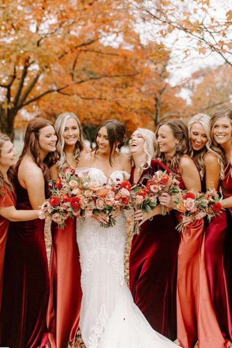 Morgan And Spencer, Cranberry Bridesmaid Dresses, Bridesmaid Dresses 2023, Bridesmaid Dresses 2024, Maid Of Honor Dresses, Fall Bridesmaid, Jenny Yoo Collection, Wedding Colors Red, Autumn Bridal