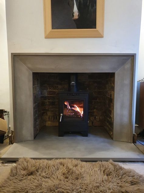 Bespoke Fireplace, Concrete Fireplace Surround, Fireplace Stove, Stone Fireplace Surround, Limestone Fireplace, Concrete Products, Inglenook Fireplace, Concrete Fireplace, Fire Surround