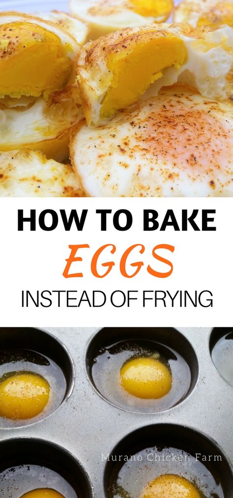 Eggs Cooked In Oven, Easy Fried Eggs, Eggs In A Pan, Baked Fried Eggs, Egg Oven Recipes, Oven Fried Eggs, Baked Scrambled Eggs Oven, Eggs Baked In Oven, Baked Eggs Oven