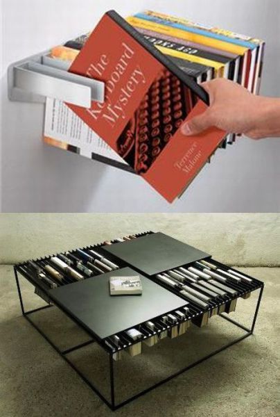 For the readers. Floating Books, Genius Ideas, Book Table, Storing Books, New Inventions, Cool Books, Book Holders, Rack Design, Book Storage