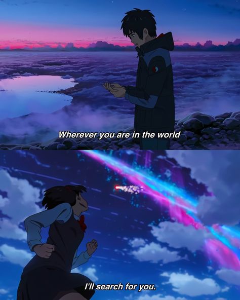 Anime : Your Name Aesthetics Anime, Personajes Studio Ghibli, Your Name Anime, Aesthetic Content, Anime Quotes Inspirational, Spiritual Artwork, Ghibli Movies, Anime Reccomendations, Inspirational Wallpapers