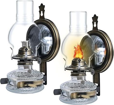 Amazon.com: 2 Pc Large Rustic Kerosene Lamp Lantern Chamber Antique Bronze Wall Oil Lamps for Indoor Use Home Decor Lighting Vintage Glass Clear Wall Mounted Kerosene Lamps 11 Inch Height : Home & Kitchen Wall Mounted Oil Lamps, Lamp Lantern, Oil Lantern, Bronze Wall, Lamp Head, Kerosene Lamp, Metal Lamp, Kerosene, Oil Lamp