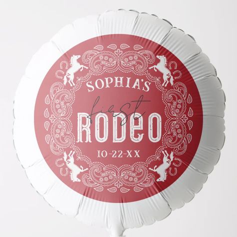 1st Rodeo Birthday Party Red Bandana Western Balloon | Zazzle 1st Rodeo Birthday Party, 1st Rodeo Birthday, Rodeo Birthday Party, 1st Rodeo, Rodeo Birthday Parties, Rodeo Birthday, Red Bandana, Rodeo, Kids Birthday