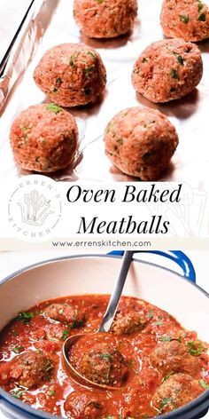 Meatballs In The Oven How To Cook, Oven Cooked Meatballs, Homemade Meatballs Recipe Baked, Oven Baked Beef Meatballs, Easy Beef Meatballs Oven Baked, Oven Meatballs Easy, Meatball Oven Baked, Meatball In Oven, Big Meatballs Baked