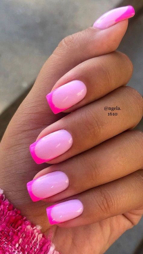 Bright Pink Nails With Design, Nails Design Fall, Do It Yourself Nails, Pink Gel Nails, Cute Gel Nails, Thanksgiving Nails, Nail Fashion, Short Acrylic Nails Designs, Get Nails