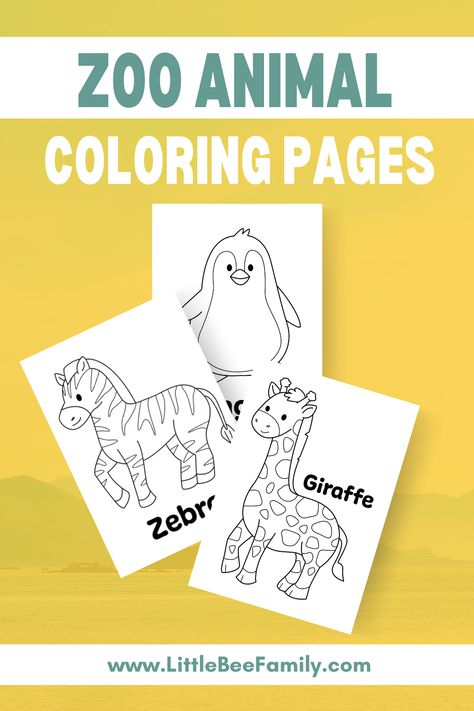 15 Zoo Animal Coloring Pages (Free Printables) Zoo Coloring Sheets Free Printable, Jungle Coloring Pages Free Printable, Zoo Animal Templates Free Printables, Preschool Zoo Art, Zoo Coloring Pages Printables, Zoo Animal Coloring Pages Free Printable, Animal Templates Printable Free, Zoo Crafts For Preschoolers, Free Animal Printables