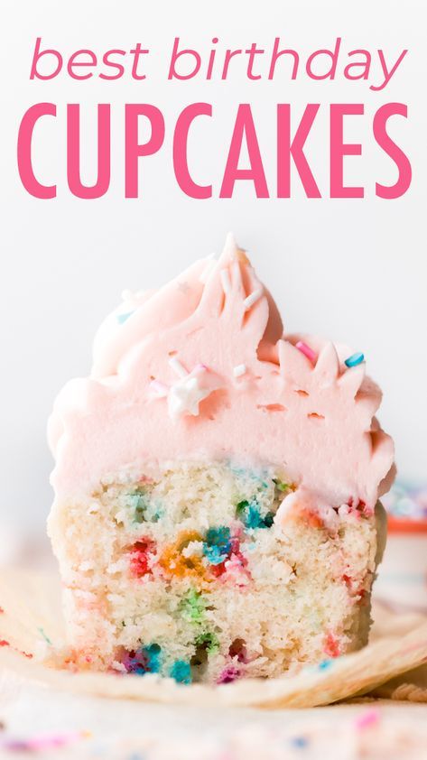 Funfetti Cupcake Recipe, Confetti Cupcakes, Funfetti Cupcakes, Easy Cupcake Recipes, Cheesecake Cupcakes, Easy Cheesecake Recipes, Cupcakes Recipe, Cake Mix Cookies, Cupcake Cake