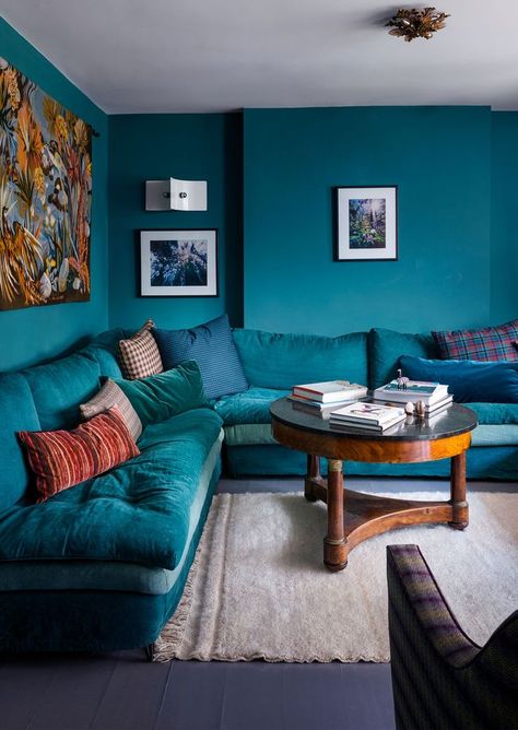 Neptune Home, Primrose Hill, London Townhouse, Paint Color Schemes, Living Room Lounge, Cinema Room, American Traditional, Media Room, Farrow Ball