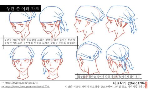 ((Drawing bandanas.)) Manga Tutorial, Manga Drawing Tutorials, Sketches Tutorial, 캐릭터 드로잉, Poses References, Anime Drawings Tutorials, Drawing Clothes, Drawing Skills, Drawing Lessons