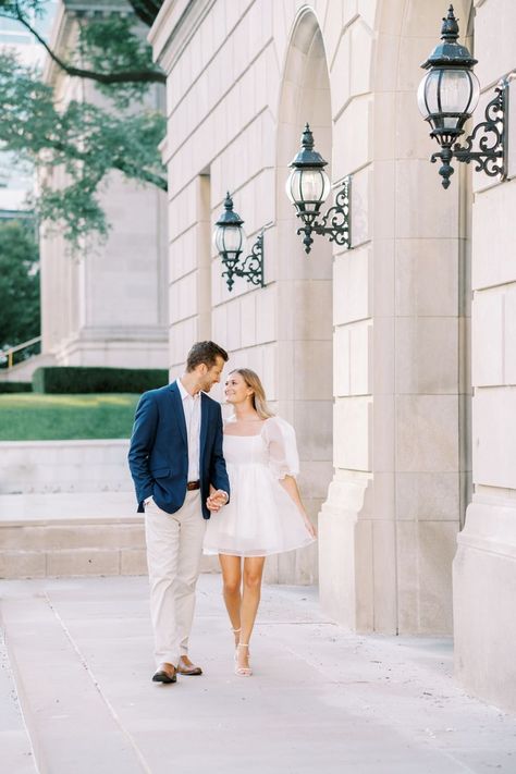 Kansas City wedding photographer | vibrant wedding color palette inspiration | luxury wedding photographer | bright and classic wedding photographer | countryside outdoor wedding inspiration | downtown KC engagement session | Kansas City engagement session inspiration | summer engagement session outfit inspiration | classic wedding photography inspiration Bright Color Engagement Pictures, Classy Fall Engagement Pictures, Dressy Casual Engagement Photos, Kansas City Couples Photography, Engagement Photos Outfits Elegant, Kansas City Engagement Photos Ideas, Engagement Photos Bright And Airy, European Style Engagement Photos, Elegant Engagement Photos Outfits