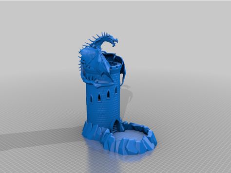 Dnd Crafts, Dragon Dies, Dice Tower, 3d Concept, Vintage Clock, Banner Ads, The Dragon, 3d Printer, Photo Printing