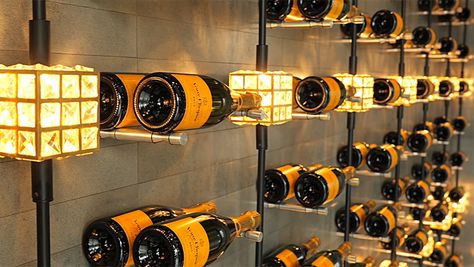 Heather Dubrow's House Has Champagne Wall: Dubrow Chateau Tour | Style & Living Heather Dubrow House, Heather Dubrow, Champagne Jewelry, Champagne Room, Wine Wall Decor, Salon Lighting, Champagne Wall, Real Housewives Of Orange County, Home Wine Cellars