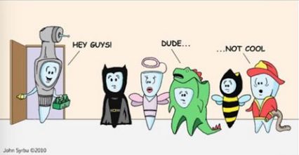 Dentaltown - Do you think the dentist who hands out toothbrushes for Halloween is doing a trick or a treat?  Happy Halloween!   #DentalHumor #DentalJokes Dental Hygiene Humor, Dentist Jokes, Teeth Humor, Dental Quotes, Dental World, Dental Posts, Dental Jokes, Halloween Humor, Dental Fun